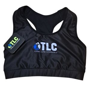 TLC Total Life Changes Black Sports Bra Size S
